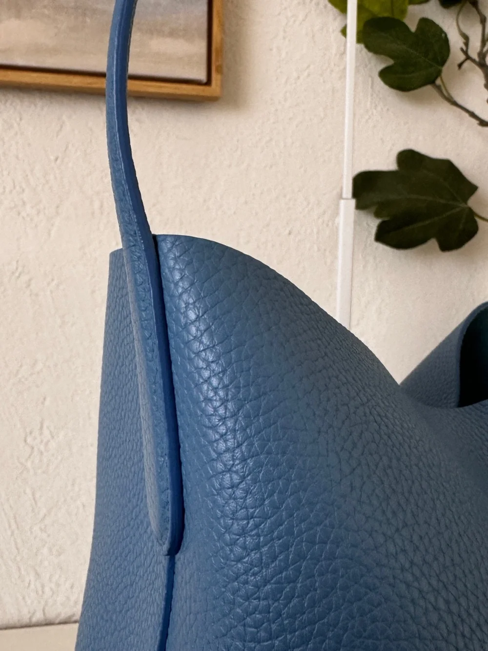 Mansur Gavriel Every Day Cabas Blue Leather Shoulder Hobo